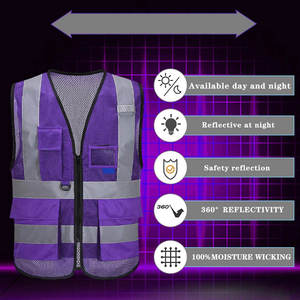 Chaqueta de Seguridad Reflectante Naranja y Verde, Impermeable, 100% Algodón, con Logotipo Personalizado Impreso, para Tráfico Vial, con LED, Venta al Por Mayor - Product Image 4