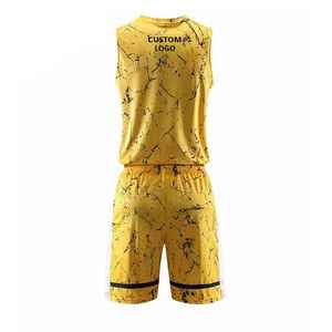 Team Fitness Adult Basketball Uniform Custom Colors Breathable Polyester Fabric Jersey Latest Design Sets - Product Image 3