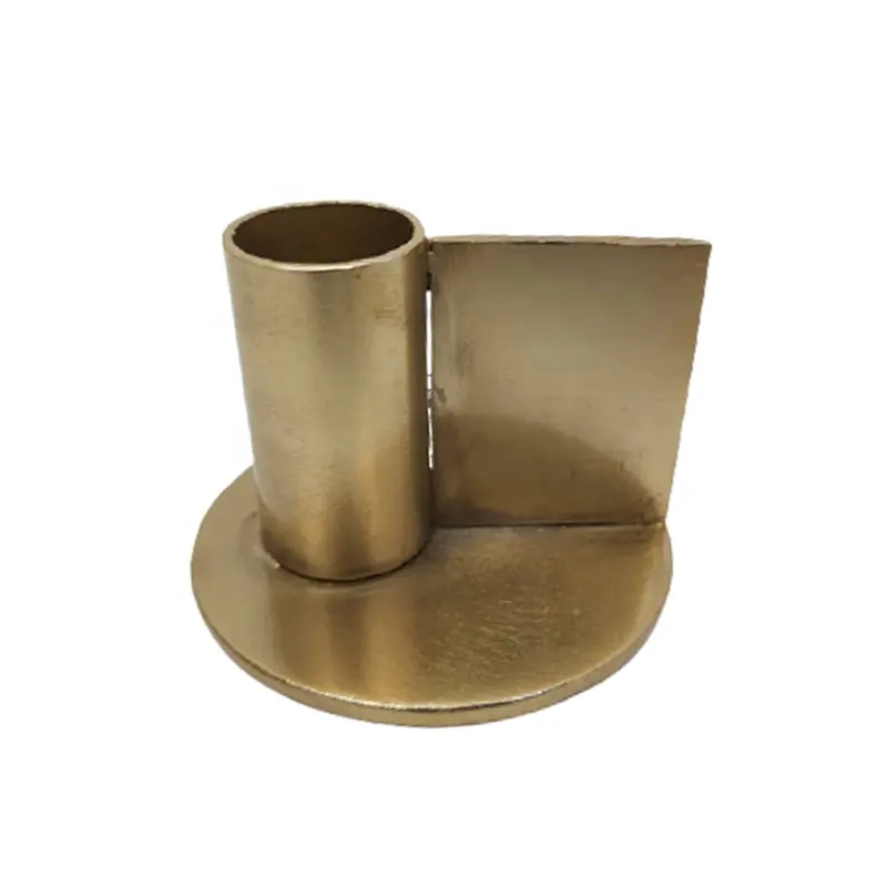 Suporte de vela de metal para mesa, suporte de vela de bronze com design exclusivo para decoração de Natal e casa, feito à mão