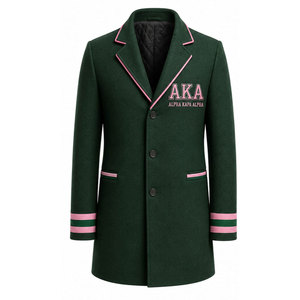 Blazer rose en mélange de laine pour femme GE, style grec, manches longues, pour sororité, fraternité, affaires, manteau élégant - Product Image 2