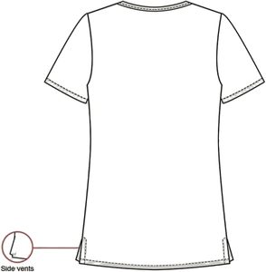Women’s Snap Front <b>Scrub</b> <b>Top</b>, 3 Pockets V-Neck Medical Uniform Shirt, Short Sleeve - Product Image 5