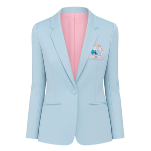 Blazer Jack and Jill para Mujer, Azul Claro, Corte Entallado, Chaqueta Elegante para Oficina, Estilo Formal, Blazer Elegante - Product Image 1