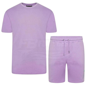 Logo Summer <b>Knitted</b> Breathable Quick Dry Casual Men's Plus Size T-Shirts 2 Piece <b>Set</b> Streetwear Short Sleeve Tee Collection - Product Image 1
