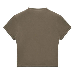 T-shirts courts pour femmes en polyester et élasthanne, personnalisables avec logo, style col montant, pour universités et collèges, vente en gros - Product Image 2