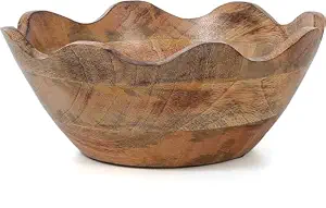 Bol à salade en bois artisanal FAIZA CRAFT, respectueux de l'environnement, avec finition alimentaire, passe au lave-vaisselle, design moderne, pour les mariages - Product Image 6