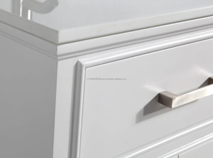 Moderno y Lujoso Set de Espejo y Mueble de Baño de Madera Sólida de 48 Pulgadas, Color Blanco, con Espejo y Accesorios para Apartamentos - Product Image 4