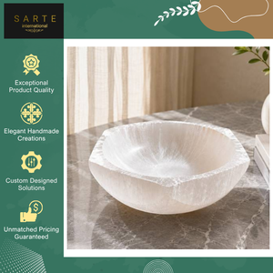 สินค้าใหม่ล่าสุด! ชามเซเลไนต์คริสตัลธรรมชาติจากแร่ควอตซ์ สำหรับใช้ในครัวและโต๊ะอาหาร ทำด้วยมือ พร้อมจำหน่าย - Product Image 3