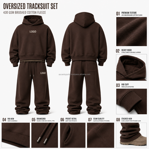 Ensemble Jogging Streetwear Personnalisé avec Logo Imprimé, Épaules Tombantes, Tissu Polaire Thermique, Capuche à Cordon, Poignets Élastiques, OEM, Nouvelle Collection Toutes Saisons - Product Image 5