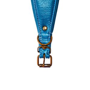 Vente en gros de nouveau design collier de chien en cuir véritable perles de cristal multicolores boucle en laiton doré motif animal de compagnie sûr - Product Image 3