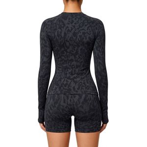 Heather Dark Grey Jacquard Training Shirts Spandex Knit Long Sleeve Crew Neck Chafe Resistant Flexible Pullovers - Product Image 3
