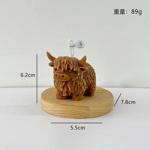 Vela de cera de soja en forma de vaca Highland, regalo de Animal bonito, decoración del hogar, fiesta, aniversario, Navidad, Diwali, ecológico, hecho a mano - Product Image 2
