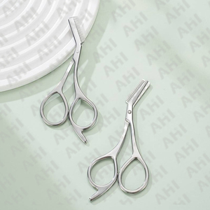 Tijeras de Precisión para Cejas y Pestañas de Acero Inoxidable Extra Afiladas, Personalizadas, con Agarre Antideslizante - Product Image 2