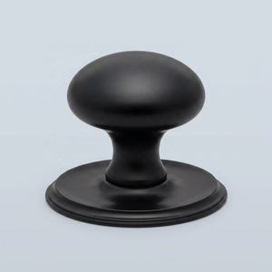 Poignée de meuble traditionnelle en laiton pour plaque arrière d'armoire, finition noire mate, haute qualité, pour maison, cuisine, salon - Product Image 1