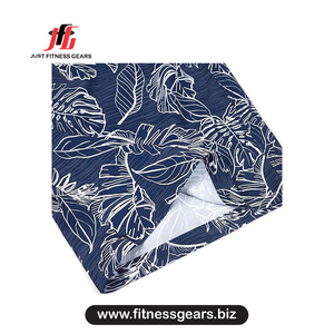Shorts de Baño para Hombre, Estampado Floral Azul, Spandex/Algodón, 220g, Secado Rápido, Cordón Ajustable, Casual, Estilo Bermuda - Product Image 3