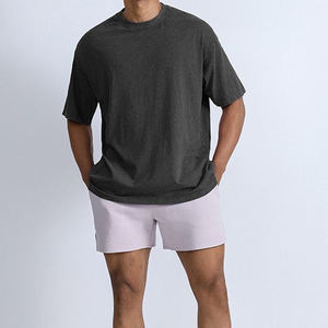 Camiseta de Verano 2026 para Hombre, Lavado Ácido, Ajuste Holgado, Estilo Casual Transfronterizo, Manga Corta, Color Sólido con Patrón 3D, 250g - Product Image 2