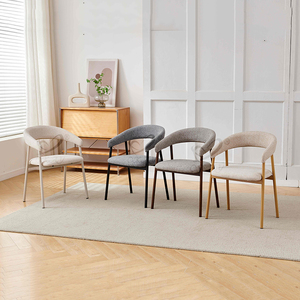Chaise de salle à manger OKAY, meilleur choix pour les restaurants, meubles de salle à manger, style nordique, tissu, pas cher, maison, <span class=keywords><strong>villa</strong></span>, chaises de salle à manger modernes minimalistes en tissu - Product Image 1