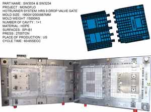 Molde de Inyección de Plástico para Paletas de Plástico para el Hogar, Modelo de 45"X48" - Product Image 3