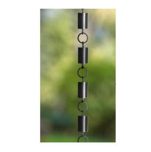 Chaîne de pluie en métal haut de gamme, fabriquée à la main, alternative durable au drainage des eaux de pluie pour des espaces extérieurs élégants - Product Image 5