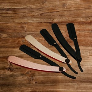 Navaja de Afeitar de Hoja Recta, Chapada en Oro Rosa, Plegable, Profesional, de Acero Inoxidable para Barbería, Dureza 58-60 HRC - Product Image 5