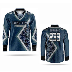 Camiseta de Paintball Personalizada para Hombre, Manga Larga, Diseño de Calavera, Impresión por Sublimación, Secado Rápido, Estilo Urbano, Talla Adulto, Ropa de Verano - Product Image 4
