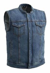 Chaleco de Motociclista de Mezclilla Negra para Hombre, Calidad Premium, Precio de Fábrica HARAZ, Ecológico, de Secado Rápido, Impermeable, con Diseño Paisley - Product Image 2