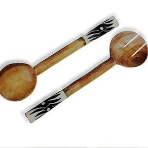 African Handcrafted Metal Salad Customized Spoon Rest Custom Color Eco-Friendly Dishwasher Safe <b>Microwave</b> Safe - Product Image 1