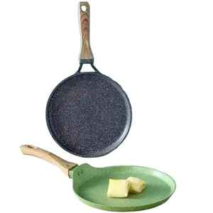 Juego de Sartenes de Hierro con Revestimiento de Acero Inoxidable, Antiadherentes, Resistentes al Calor, Compatibles con Inducción, con Mango de Plástico, Capacidad de 1-2L, para Cocina - Product Image 2