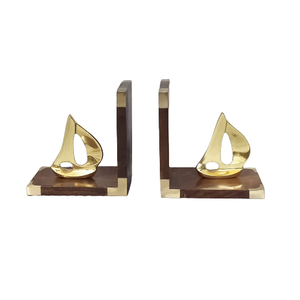 ADIBA HOME DECOR AHDOO-1, serre-livres ronds en bois réglables de style Art Déco, ensemble multi-pièces fait à la main pour la décoration de la maison - Product Image 1