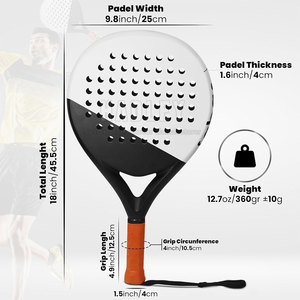 Raquette de padel légère et écologique, noyau en mousse EVA, surface durable, personnalisable pour des séances d'entraînement de performance constante - Product Image 5