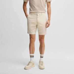 Pantalones cortos de algodón 100% para hombre, de punto 3D, de color liso, con cintura elástica, estilo casual de negocios, de cinco puntos. - Product Image 5