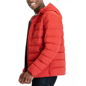 Veste d'hiver pour homme de qualité supérieure, personnalisée, à capuche, décontractée, épaisse, chaude, streetwear, coupe-vent, unie - Product Image 4