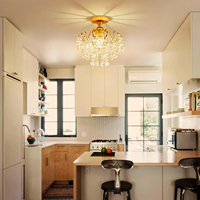 Lustre en cristal, luminaire de plafond moderne pour chambre à coucher, couloir, bar, cuisine, salle de bain