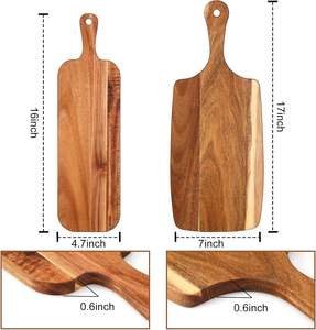 Tabla de Cortar Cuadrada de Madera de Olivo Hecha a Mano, Grosor de 12 mm, Duradera y Sostenible, Tabla Rústica para Picar, Bandeja para Servir - Product Image 3