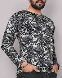 T-shirts de performance OEM & ODM à manches longues, vente en gros, t-shirts imprimés pour hommes, motif floral personnalisable, tissu de qualité supérieure - Product Image 2