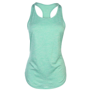 Top de Punto Verde Menta de Alta Calidad para Mujer 2026, Color Sólido, Transpirable, Estilo Casual, Cuello Redondo, Diseño Racerback - Product Image 1