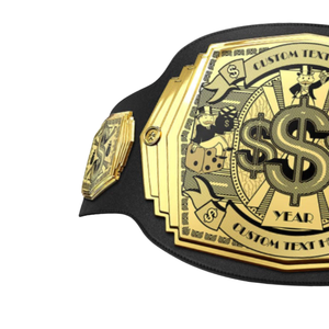 Ceinture de championnat personnalisable avec texte et année, ceinture premium or et noir pour collectionneurs, fans de sport et événements spéciaux - Product Image 4