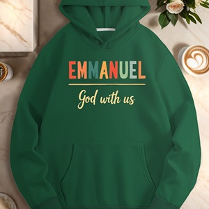 Sudadera Casual para Mujer Emmanuel God With Us, 100% Poliéster, Tejida, Manga Larga, Sudadera de Invierno - Product Image 3