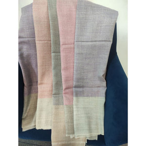 Luxury Natural Border <b>Wool</b> Silk Stoles for Women 70x200 cm Elegant Soft Lightweight Designer Shawls Handmade by Skilled - Product Image 3