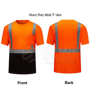 Camiseta de Seguridad de Alta Visibilidad, Transpirable, de Manga Corta, para Trabajadores en Carreteras, 100% Poliéster, Reflectante - Product Image 4