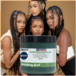 Gel Coiffant Professionnel 16oz à Tenue Forte pour Tresses, Gel Capillaire Conditionnant et Brillant à Longue Durée pour le Contrôle des Bords - Product Image 1