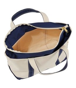 <b>Canvas</b> <b>Tote</b> Bag Solid Color Shoulder Closure Water Resistant England Style Navy White All Seasons Shopping Travel Bag - Product Image 2