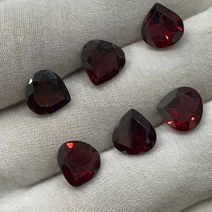 Gema de Granate Rojo Natural, Corte Corazón, Calibrada, Calidad AAA, Piedras Sueltas al por Mayor para Joyería, Gemas Finas Facetadas a Granel - Product Image 5