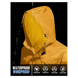 Men's Rain <b>Jacket</b> Waterproof With Hood Lightweight Packable Shell Raincoat Windbreaker For Cycling Golf Travel Outdoor Hiking - Product Image 4