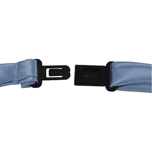 Noeud papillon pré-noué bleu clair uni avec sangle réglable, accessoire de mode en polyester - Product Image 3