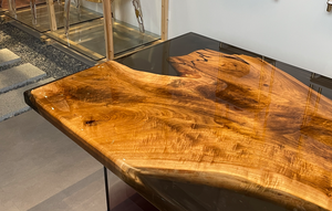 Juego de Mesa de Comedor de Madera Sólida Moderna y Lujosa con Resina Epoxi para Casa, Hotel, Villa, Apartamento - Muebles de Resina Epoxi Tipo Río - Product Image 4