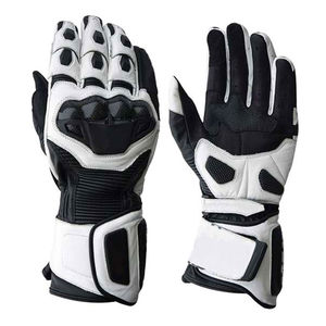Gants de moto en cuir de vachette longs pour motards, avec protection des mains, pour la course et la conduite, OEM - Product Image 3