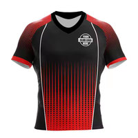 Camisetas de Rugby Transpirables de Alta Calidad con Impresión Personalizada, Colores y Logotipos a Medida, 100% Poliéster, Servicio OEM