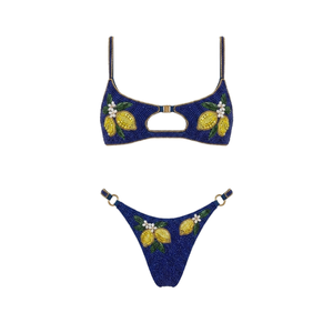 Offre Spéciale – Ensemble Bikini 2 Pièces pour Femme, Col Halter, Broderie Luxe Coquillages/Étoiles de Mer Perlée, Maillot de Bain, Vente en Gros, Ensemble 2 Pièces - Product Image 3