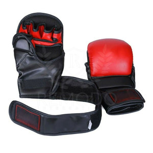 Gants de combat Muay Thai en cuir véritable respirant avec sangle réglable et design personnalisé pour MMA - Product Image 1