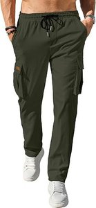 Pantalon cargo pour homme, jambes détachables, convertible 2-en-1, poches utilitaires, pantalon de randonnée et de voyage, OEM - Product Image 2